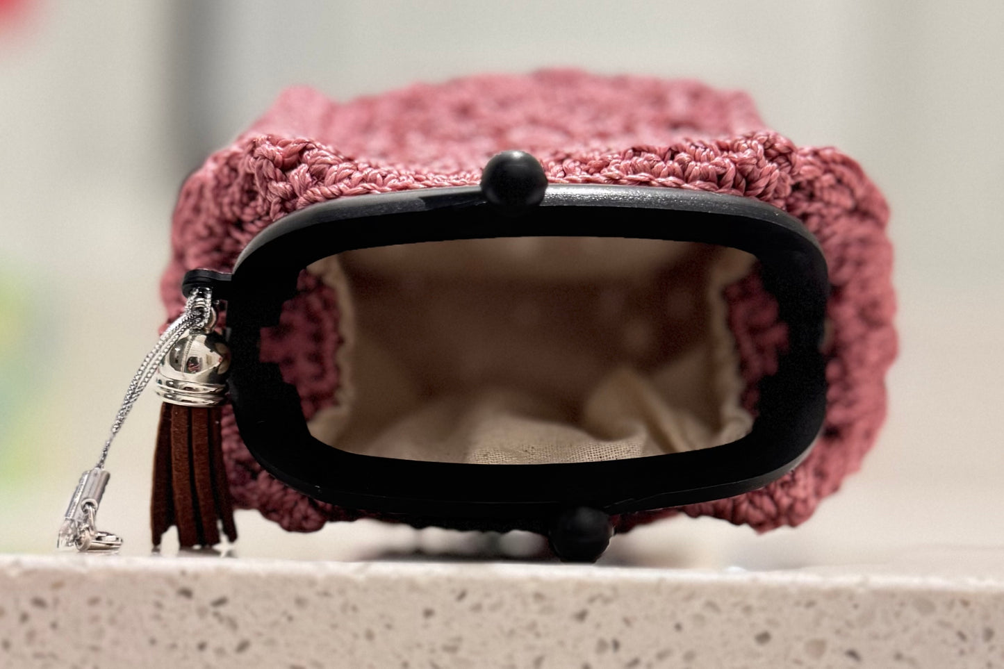 Crochet Granny Squares Kisslock Coin Purse